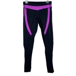 Zella Zip Ankle Striped Workout Yoga Athletic Leggings Medium